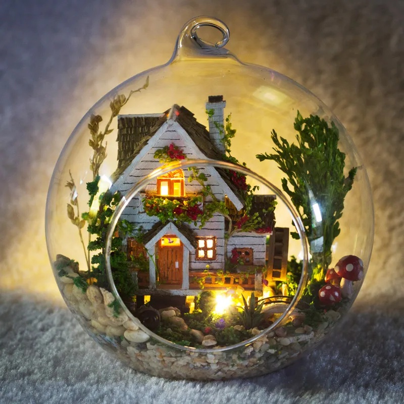 Diy кукольный домик миниатюрная сцена деревянная головоломка игрушка забавный