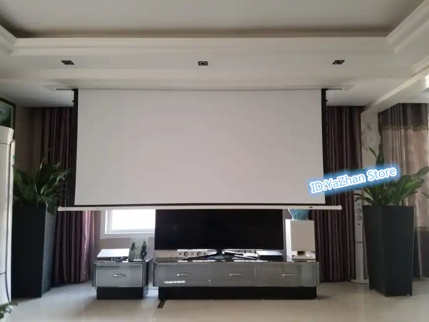 Electric In Ceiling Projection Screen 72 Inch 4 3 Hidden