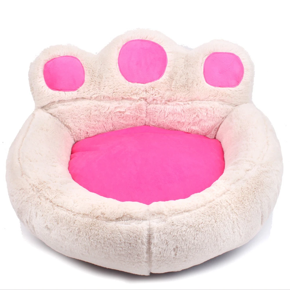 cheap Bear Claw Shape Dog and Cat Sleeping Bed for Small Animals Soft and Comfortable Pet Sofa Mats