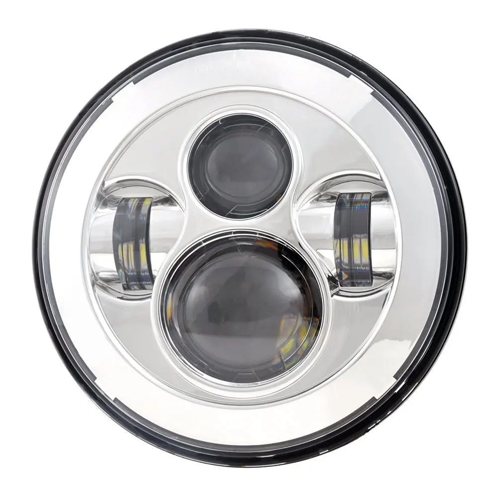 

7inch LED Round Headlight 40W Hi/Lo Beam Projector For Tour Glide Softail For Jeep Wrangler