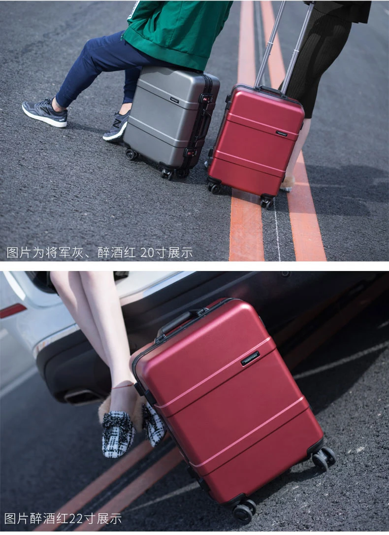 Мужской Модернизированный алюминиевый каркасный чемодан PC Спиннер для переноски багажа Hardshell, 20 22 24 26 дюймов чемодан на колесиках