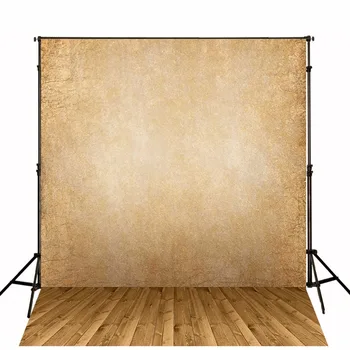 

TR 5x7ft Retro Solid Wall Wood Floor Wall Studio Photography Background Photo Backdrops Props