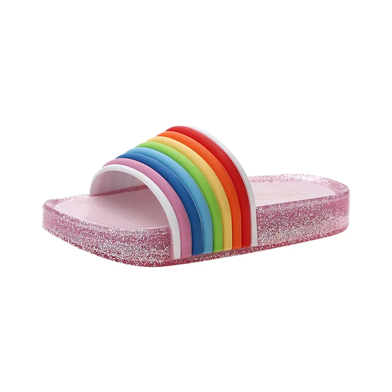 kids rainbow slippers