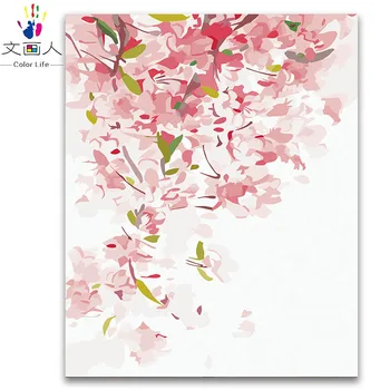 

diy plant and flower color Sweet style digital oil painting coloring by numbers with paint kits to learn for living room decor