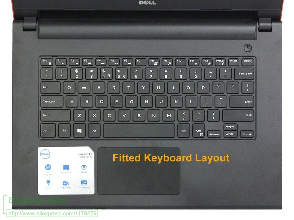 Защитный чехол для клавиатуры из прозрачного ТПУ ноутбука Dell Inspiron 14 3000 3441 3442 3443 5000