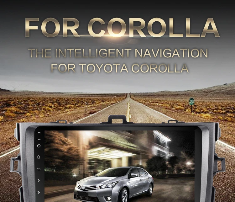 Excellent Car Android 2+32 For Toyota Corolla 2007 2008 2009 2010 2011 8 inch 1024*600 screen Car radio gps stereo 2 din car dvd player 3