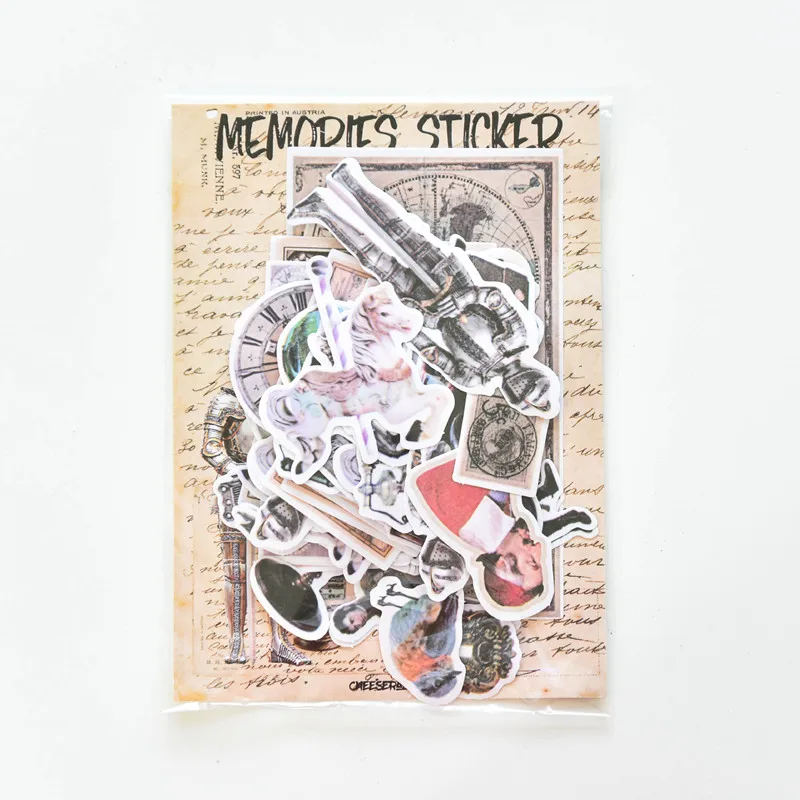 Европейская средневековая винтажная наклейка s украшение дневник в стиле Скрапбукинг этикетка наклейка каваи канцелярские ретро-наклейки - Цвет: B
