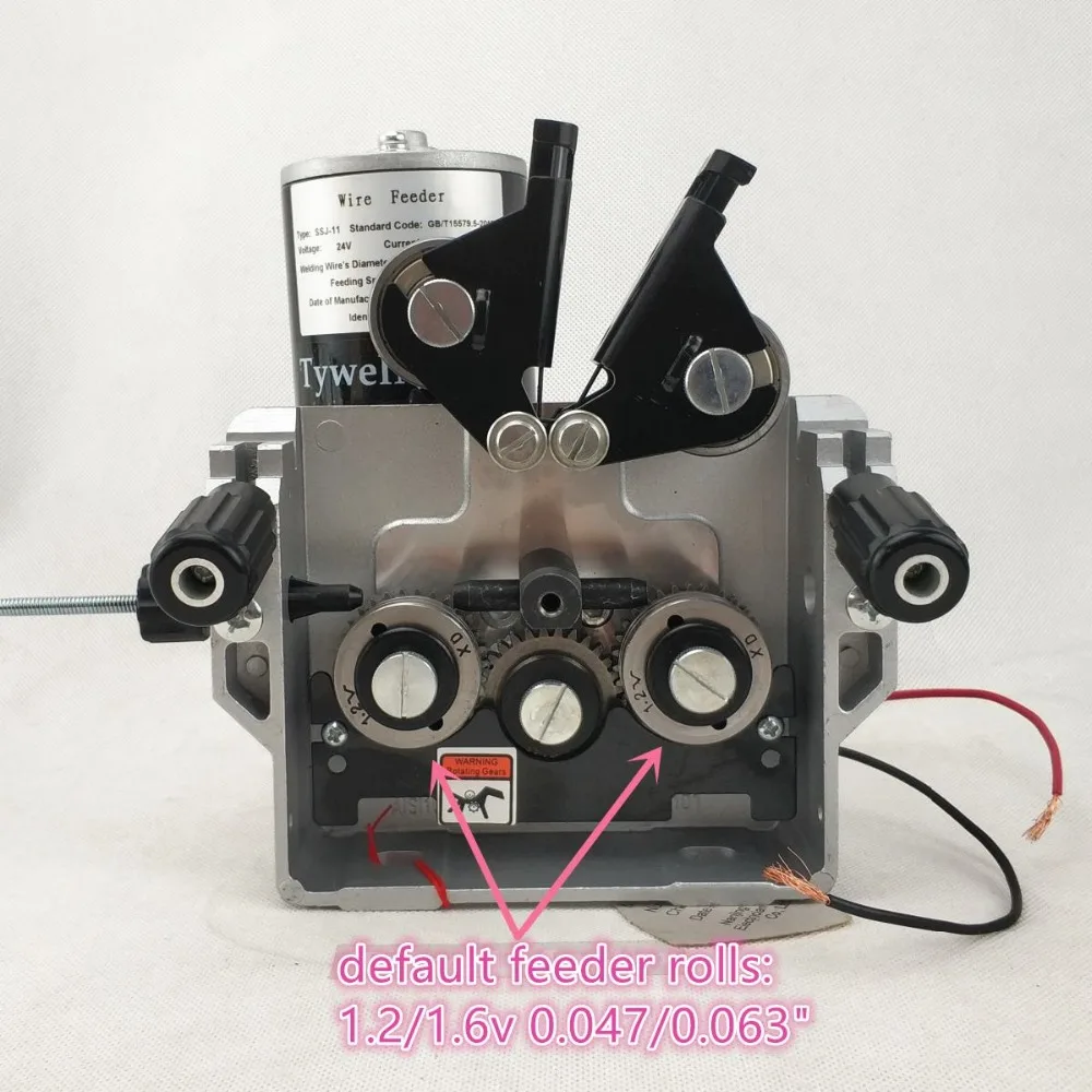 

Welding Wire Feeder DC 24V Wire Feeding Assembly Wire Capacity 0.8-1.6mm/.031-.063" Speed 2.5-21m/min SSJ-11 for MIG/MAG Welding
