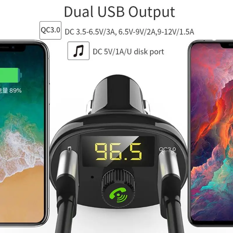 Высокое качество беспроводной Bluetooth автомобильное USB зарядное устройство FM модулятор передатчик Радио адаптер громкой связи MP3 плеер FM передатчики