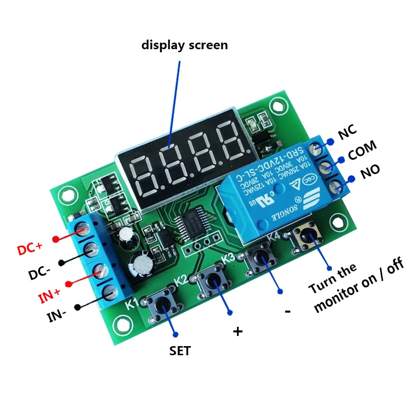 Реле задержки запуска модуль выключения 5V/12V/24V цикл таймер 0 01 секунд|cycle timer