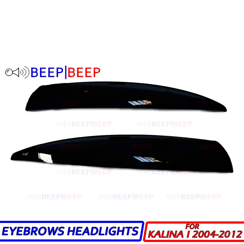 

Eyebrows for Lada Kalina 1 2004-2013 on headlights cilia eyelash molding decoration car styling tuning accessories