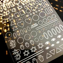 CB series CB-28 geometric Black White Gold Silver letters 3d nail art stickers decal template diy nail tool decorations CB series CB-28 geometric Black White Gold Silver letters 3d nail art stickers decal template diy nail tool decorations