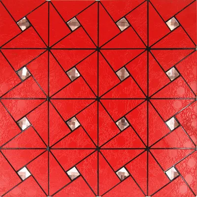 Самоклеющиеся несколько цветов алюминиево-пластиковые микс Стеклянные Мозаичные декор для плитки для магазина счетчика, задний фон телевизор - Цвет: Red