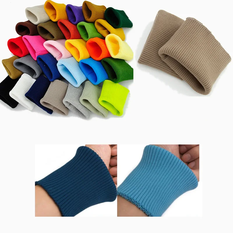 Новинка DIY 8*9 см утолщенные трикотажные ребристые тканевые манжеты пара пальто