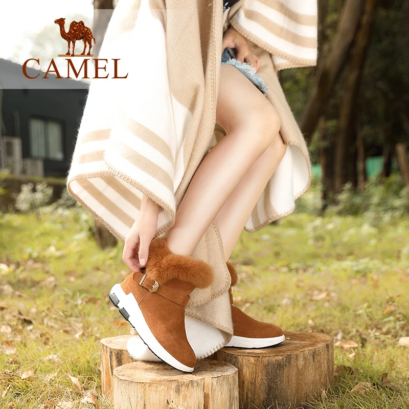 CAMEL/женские зимние ботинки коллекция 2018 года Новинка повседневные теплые