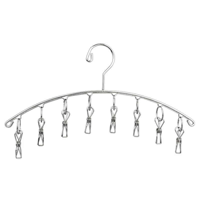 

2018 6/8 /10 Pegs Stainless Metal Laundry Socks Washing Clothes Airer Dryer Rack Hanger