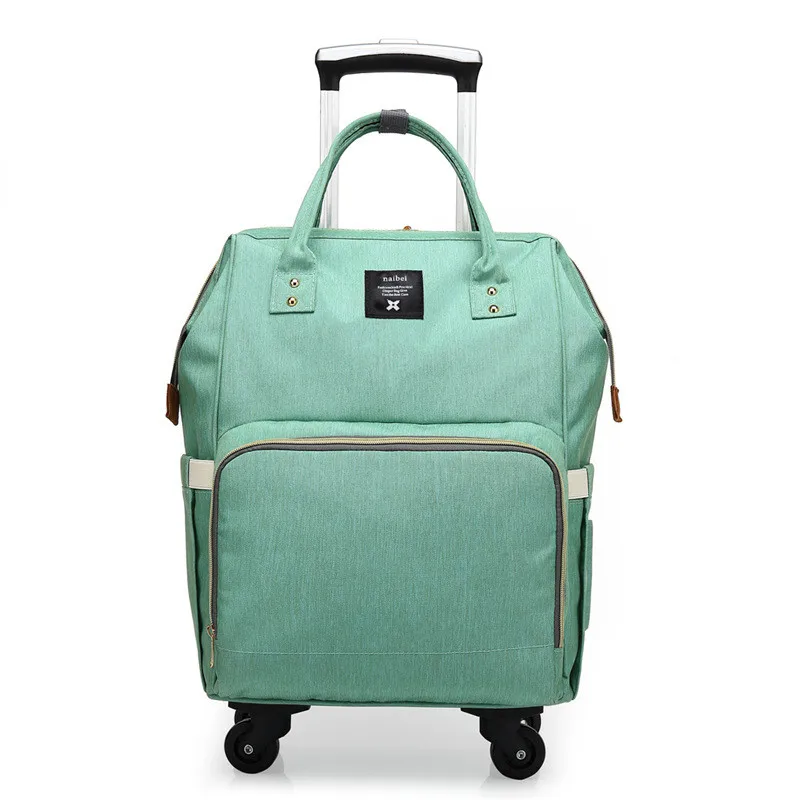 Korean Trolley Case Style Lever Wheel Mummy Travel Bags With Password Lock Baby Outdoor Play Package Manufacturers Wholesale01
