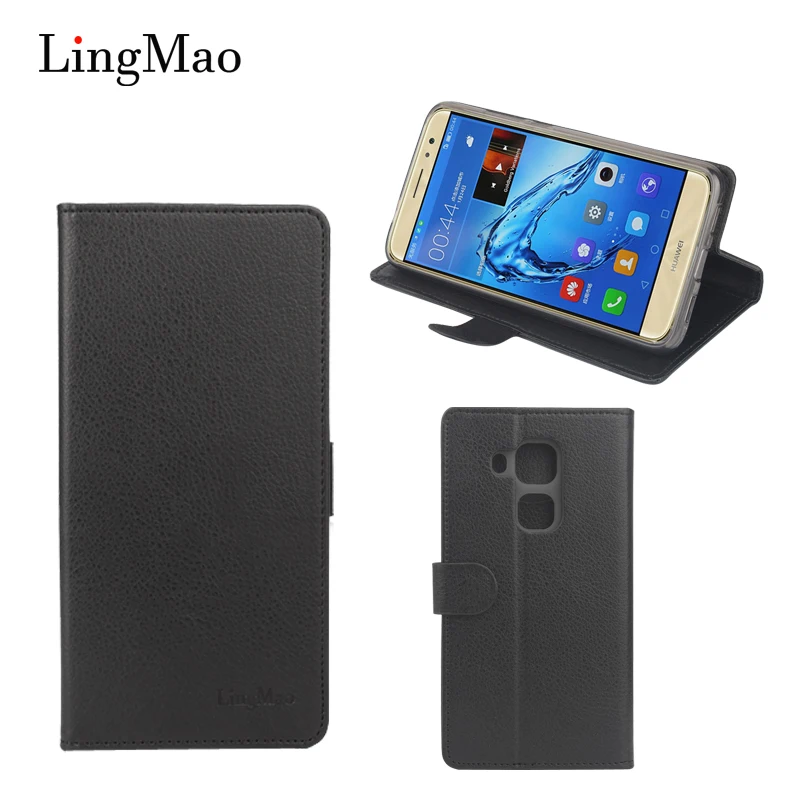 Мягкий ТПУ + кожаный чехол для huawei Maimang 5 Чехол-книжка с зернистой текстурой личи