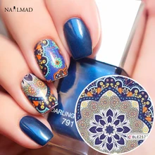 1 лист Мандала ногтей Водные Наклейки Пейсли шаблон переводные наклейки для ногтей# BLE2572