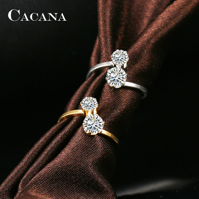 Купить cacana кольца из нержавеющей стали для женщин обручальное кольцо картинки