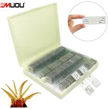 Пособия по биологии 11/25/50/91 штук подготовлен стекло предметное стекло для микроскопа школы и лаборатории с китайскими английский этикетки преподавания образцов