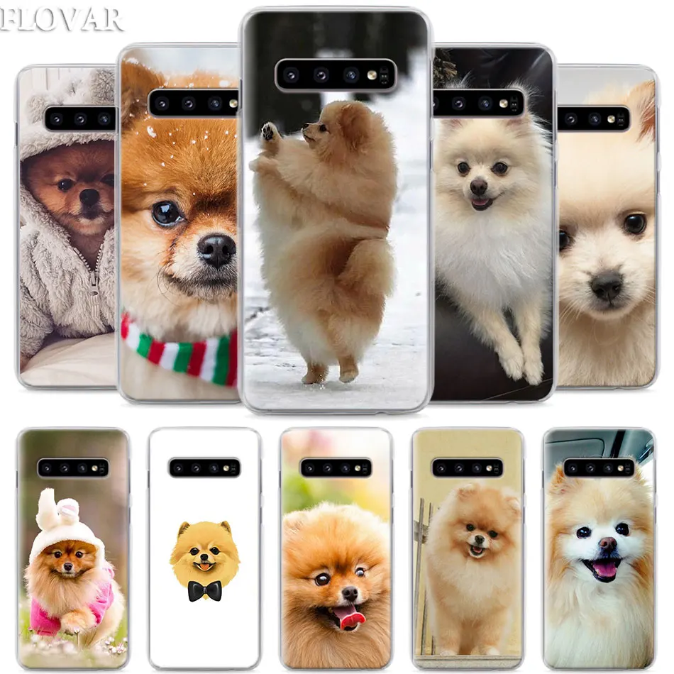 

Pomeranian dog Phone Case for Samsung Galaxy S10e S10 Plus S7 S8 S9 Plus Note 8 9 M10 M20 M30 Hard Case Coque