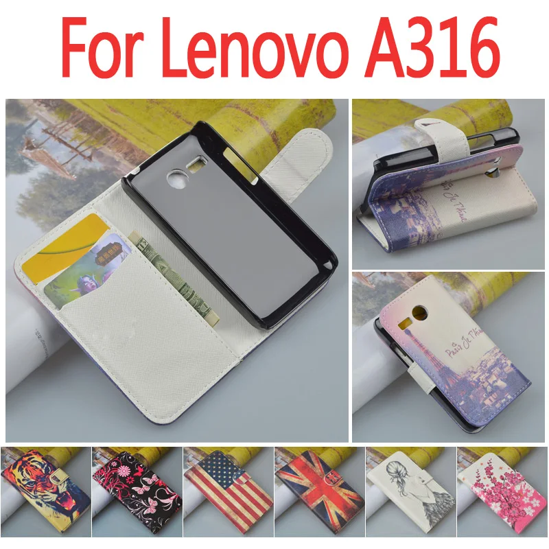 Живопись картины модные флип кожаный чехол для Lenovo A316 a316i крышка бумажник