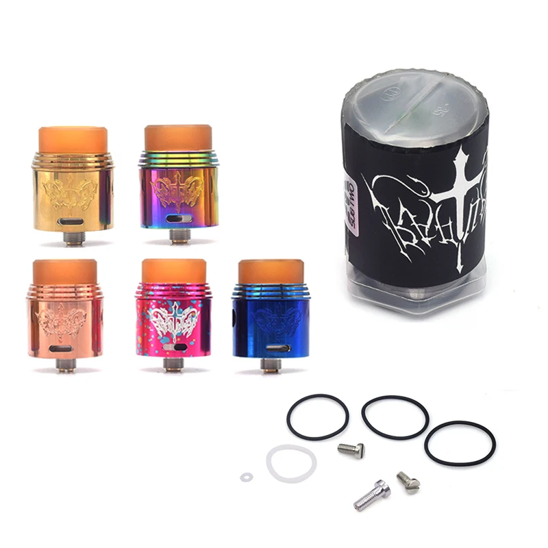 

Apocalypse Rapture RDA 24mm E-Cigarette SS 810 Drip Tip Popular PEI Drip 304 SS Atomizers Apocalypse RDA for mech vape kit