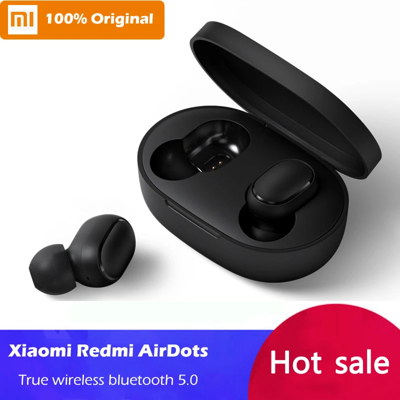 2019 newest original Xiaomi Redmi Airdots TWS stereo Bluetooth 5.0 In-Ear headset ANC and Mic hands-free earphones AI control