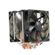 PCCOOLER 5 тепловых трубок радиатор тихий 4-контактный процессор кулер радиатор Вентилятор охлаждения с двойной 120 мм светодиодный вентилятор для настольного компьютера