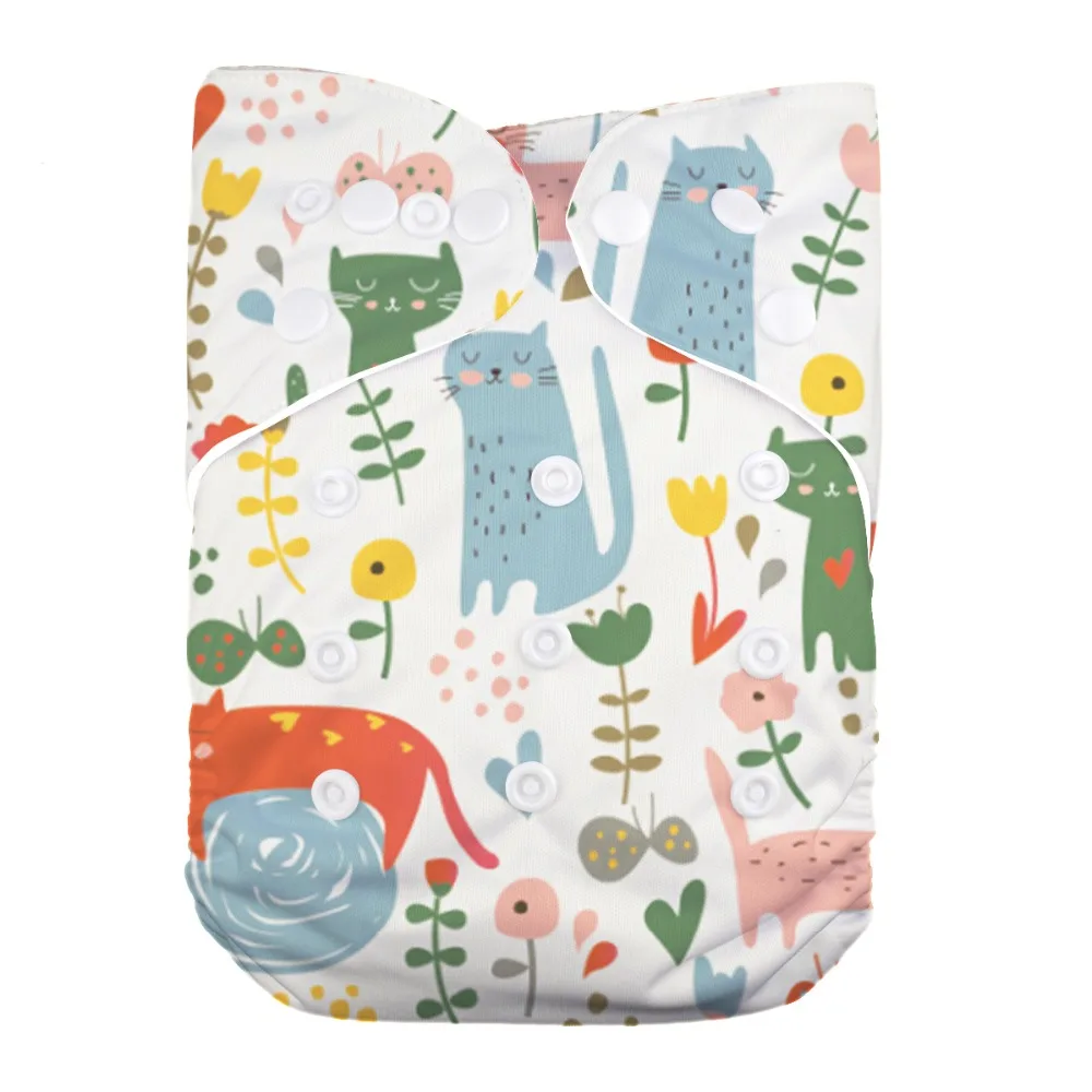 

New Style Baby Cloth Diapers Cover Waterproof Washable Digital print Diapers Pocket Reusable Cloth Nappies