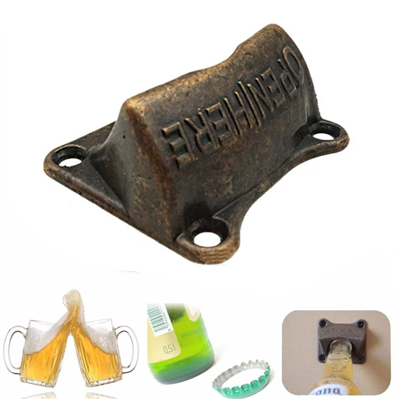 

1Pcs Portable Bottle Opener Metal Wall Mounted Beer Bottle Opener Bar Tool Claw Gift Unique Creative Bar Kitchen Tool