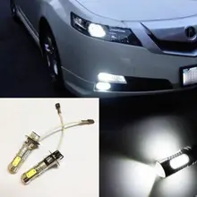 2x High Power Xenon White H3 COB LED Bulbs For Fog Light Driving Lamp OY-1 2003-2007 Saab 9-3