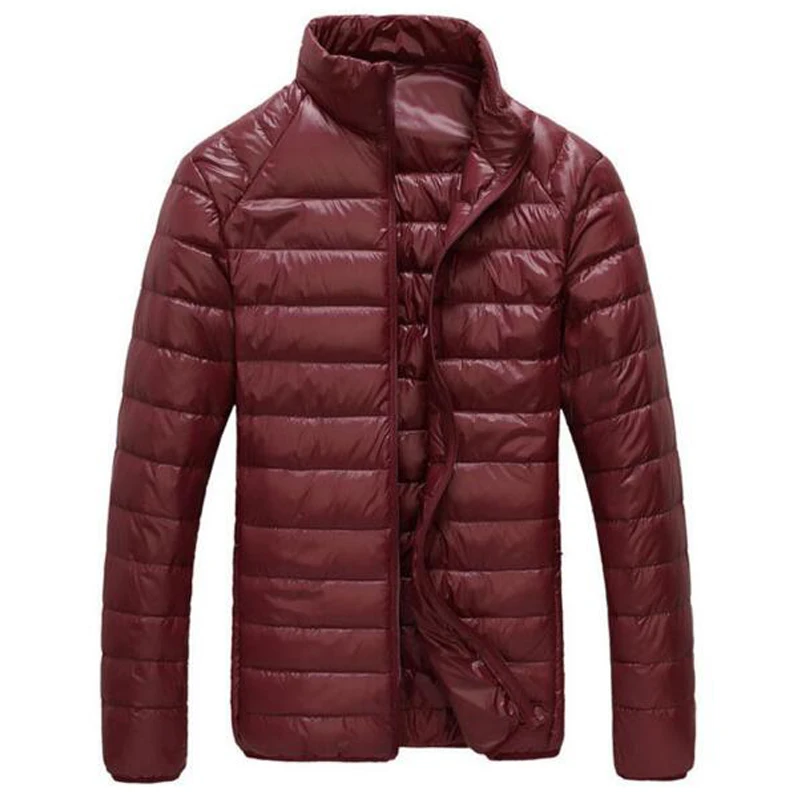 White Duck Down Jacket Men Autumn Winter Ultralight Duck Down Coat Outwear Stand Collar Warm Parkas Casual Windproof Overcoat