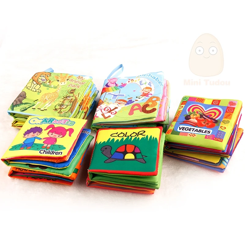 Toilet Cloth Book Zerodis Libros de Tela para bebés Libros de Telas Suaves y no tóxicos para niños pequeños bebés Desarrollo cognitivo temprano Libro Educativo para Juguetes 