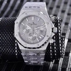 Элитный бренд новый для мужчин часы хронограф сапфир нержавеющая сталь серебро матовый секундомер Световой Цвет: черный, синий серый