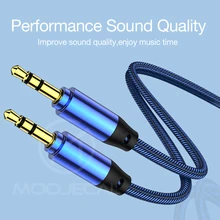 

MOOJECAL New 3.5mm Jack Aux Cable Audio Extension Cable Male to Male 1.8m Stereo Audio Cables for phone Car Headphone Speaker
