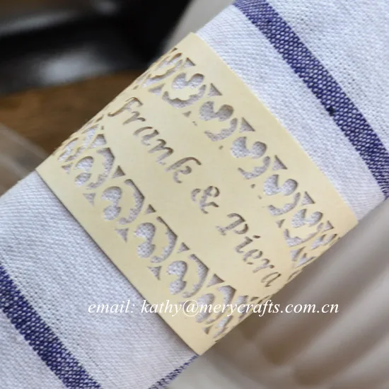 Индивидуальные имена яркая серебристая Свадебные Кольца для салфеток бумажные свадебные украшения для украшения стола