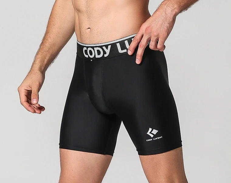 Men Base Layer Cycle Tight Skin Compression Sport Shorts Boys Dry Fit