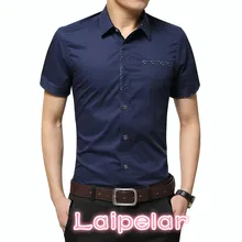 Летняя новая мужская рубашка брендовая роскошная мужская хлопковая рубашка с короткими рукавами рубашка кардиган рубашка мужская одежда