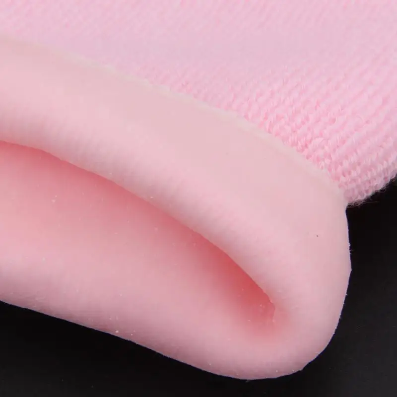 1 пара Розовый след носки женские увлажняющие мягкие ноги уход за кожей лица гелевые спа-носки Уход за ногами растягивающиеся ноги здоровье и гигиена