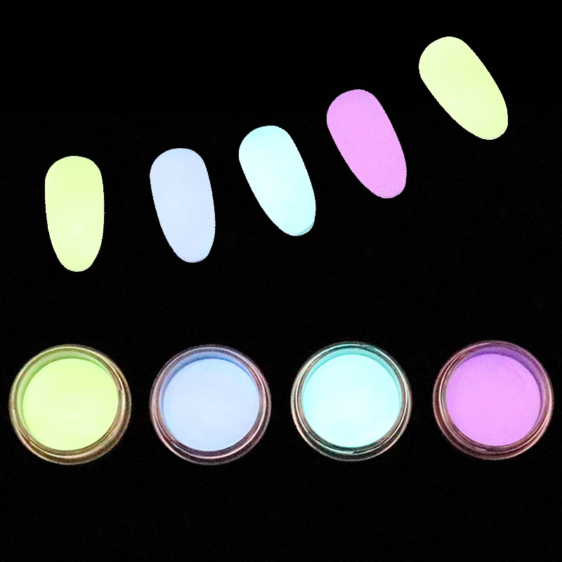 

1Box Glow Powder In The Dark Nail Art Ultrafine Fluorescent Effect Powder Nail Glitter Glow Pigment Dust Nail Art Decorations