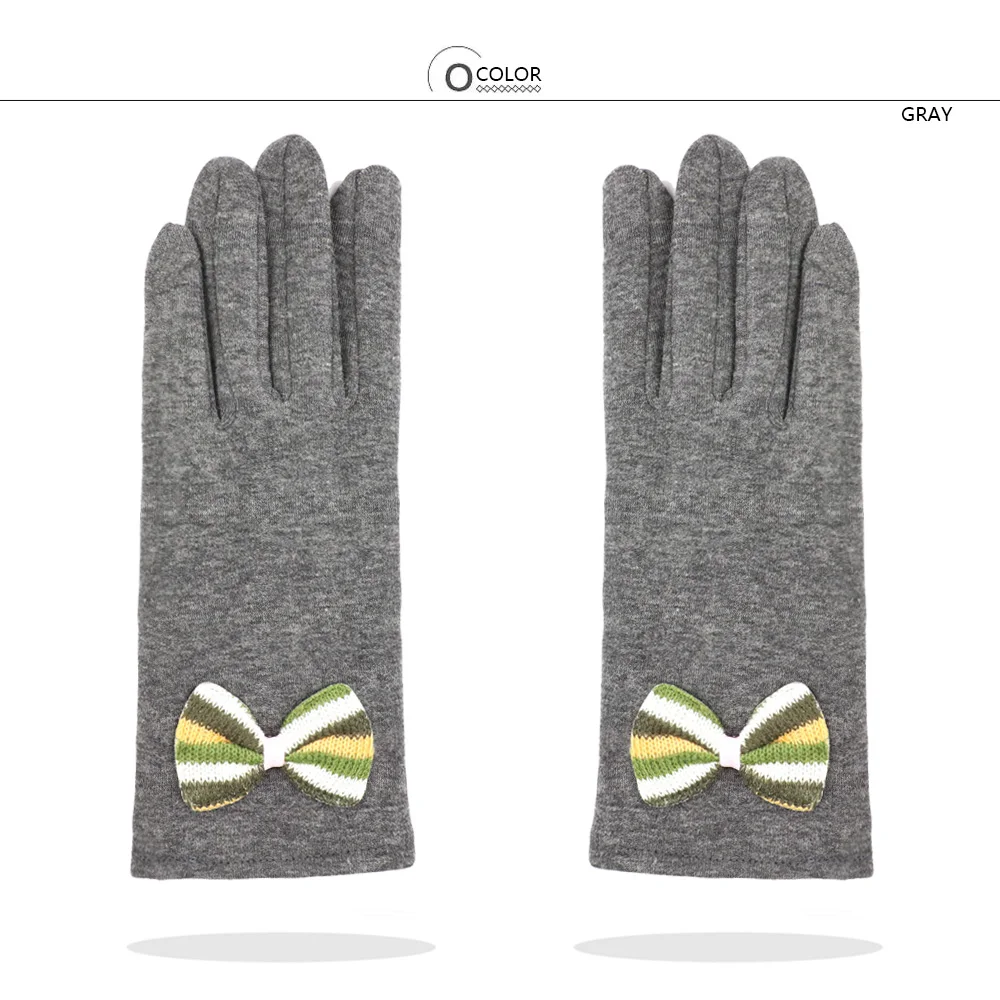 Yheternal женские перчатки Мода открытие дизайн зимние женские перчатки сенсорный экран новый бантом модные элегантные мягкие варежки