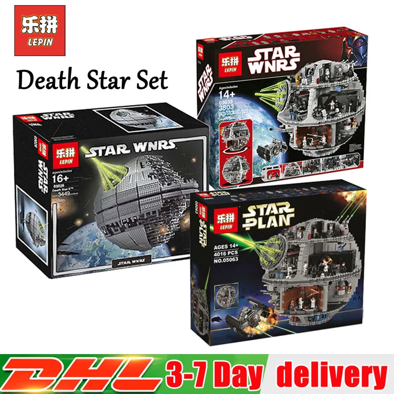 

Lepin Star Wars Death Star 05026 05035 05063 Model Building Blocks Bricks Toys Compatible Legoingly 10143 10188 75159