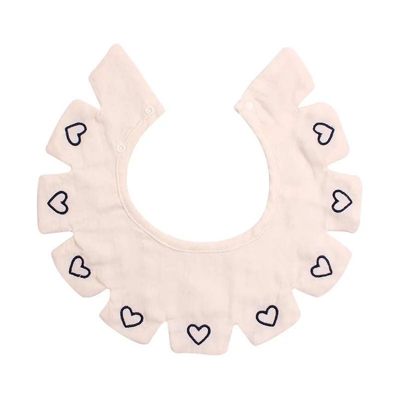 3 PCS Cute Baby Girls Bib Gauze Cotton Baby Bibs For Girl Fashion Decoration Fake Collar Saliva Mouth Towel Baby Girls Clothing  (26)