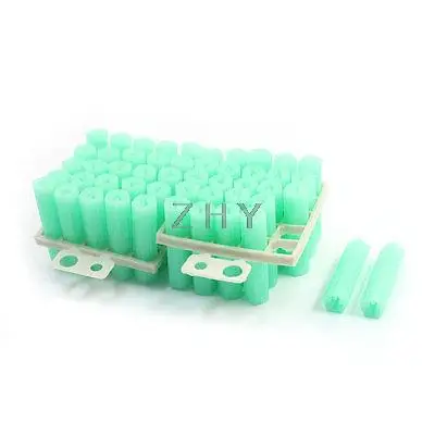 

Pair 2.8cm Length Green Plastic Masonry Wall Screw Anchor 25 in 1