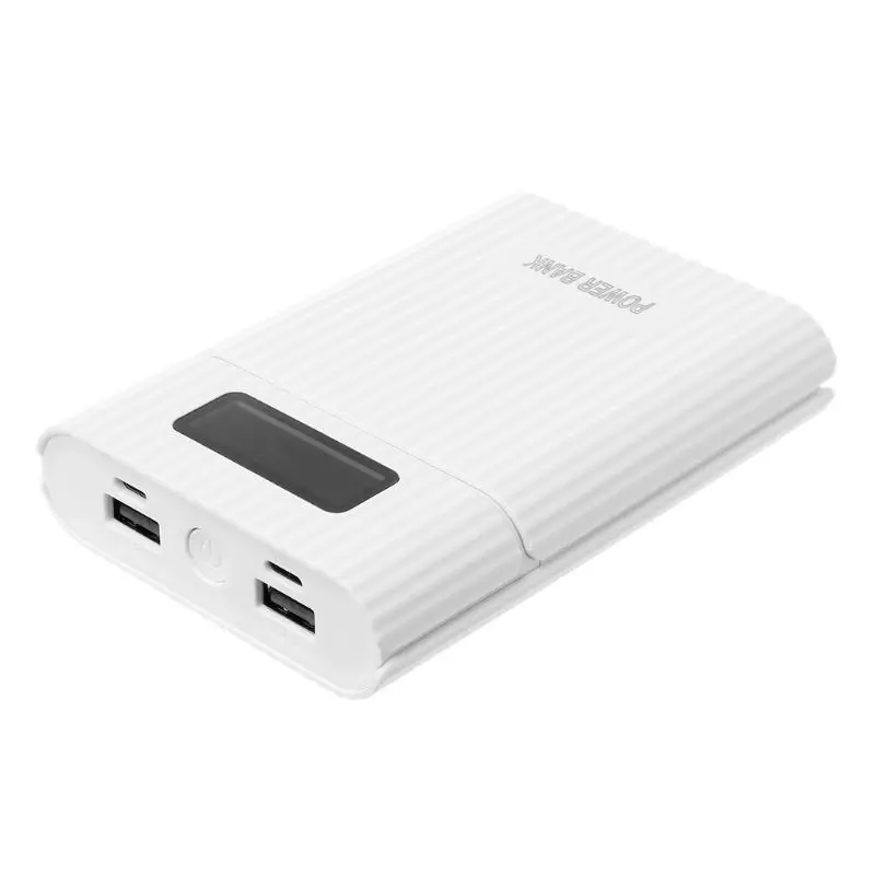 مكافحة عكس DIY قوة البنك مربع 4x18650 بطارية شاشة الكريستال السائل شاحن USB مزدوج ل iphone كمبيوتر لوحي (تابلت) وهاتف ذكي مكافحة عكس DIY قوة البنك مربع 4x18650 بطارية شاشة الكريستال السائل شاحن USB مزدوج ل iphone كمبيوتر لوحي (تابلت) وهاتف ذكي