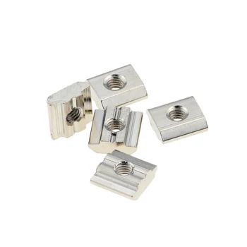 

T Sliding Nut Block Square Nuts Nickel plating Aluminum For EU Standard 3030 Aluminum Profile Slot for Kossel DIY CNC