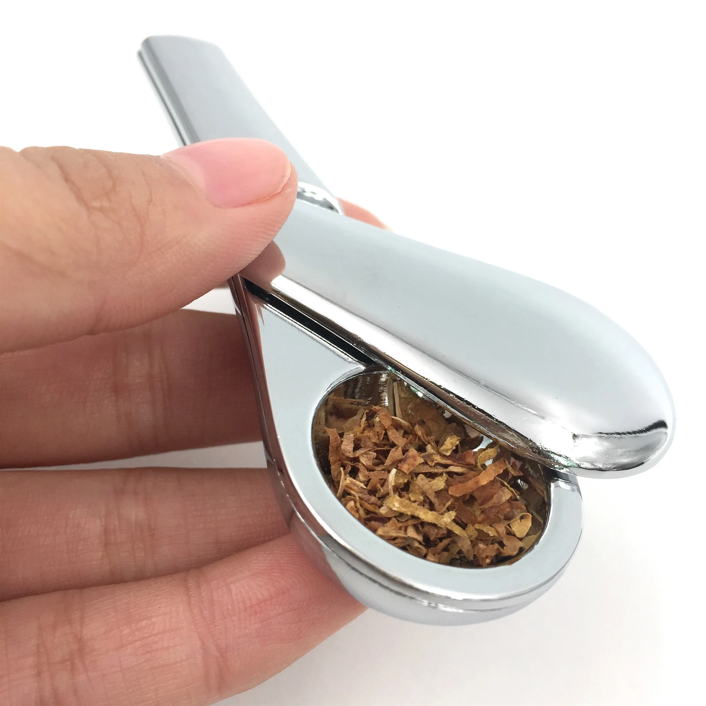 Spoon Smoking Pipe Portable Metal Herb Accessories with Gift