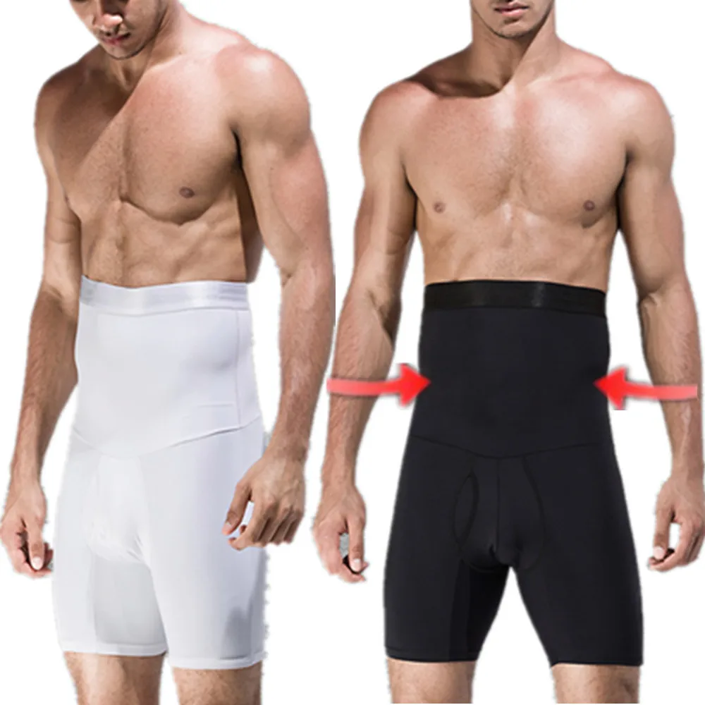 

2 Colors Men Compression Short Black Waist Trainer Male Body Shaper Silm Control Pant Shaperwear Waist Cinchers Underwear
